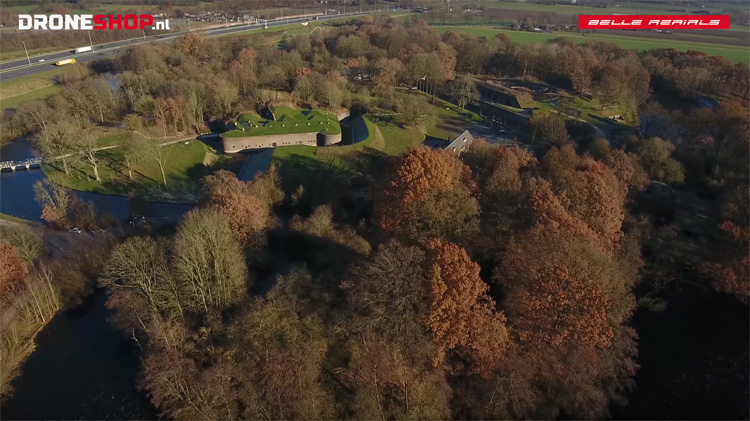 Fort bij Vechten gefilmd door Belle Aerials